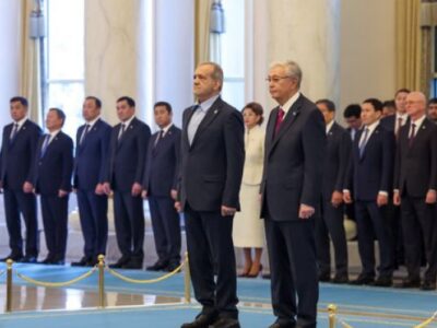 استقبال رسمی رئیسجمهور قزاقستان از پزشکیان