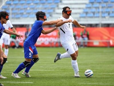 تیم ملی فوتبال نابینایان موفق به شکست کره جنوبی شد